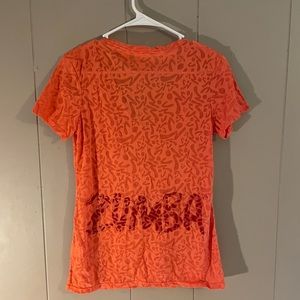 Orange Zumba Shirt Sleeve Shirt